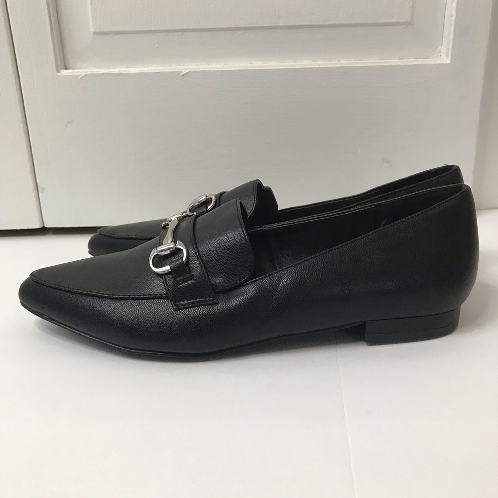 2/$25 JUSTFAB Black Joyce Collapsible Back Loafer Size 6.5
